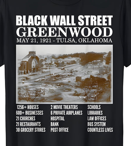 Men's Vintage Tulsa Oklahoma Aftermath Graphic T-Shirt - 100% Cotton Casual Short Sleeve Tee with Black & White Historical Print, Machine Washable Round Neck, Apparel | Comfortable Clothing