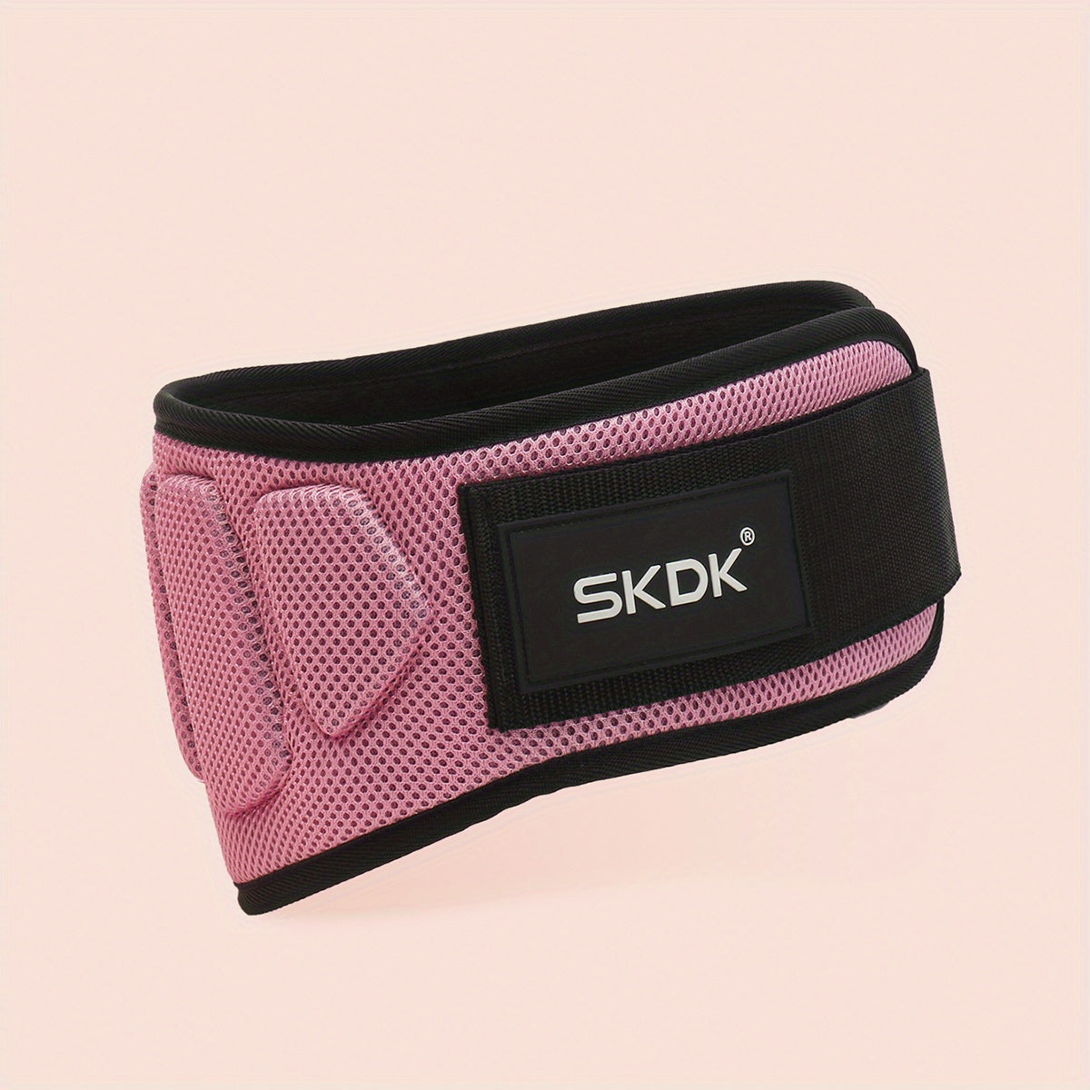 Weight Lifting Belt with Auto-Locking System & Lumbar Support - Heavy-Duty Pink/Black Gym Belt for Squats, Deadlifts, Powerlifting, Weightlifting - Adjustable Weighted Workout Belt for Men & Women (No Bulk)