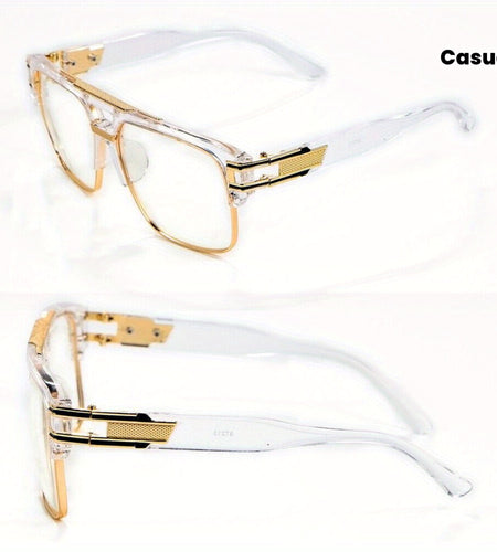 Fashion Men Glasses:  Vintage Hip Hop Style with Clear Lenses for Modern Comfort Everyday Wear