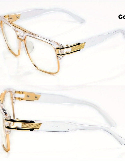 Load image into Gallery viewer, Fashion Men Glasses:  Vintage Hip Hop Style with Clear Lenses for Modern Comfort Everyday Wear
