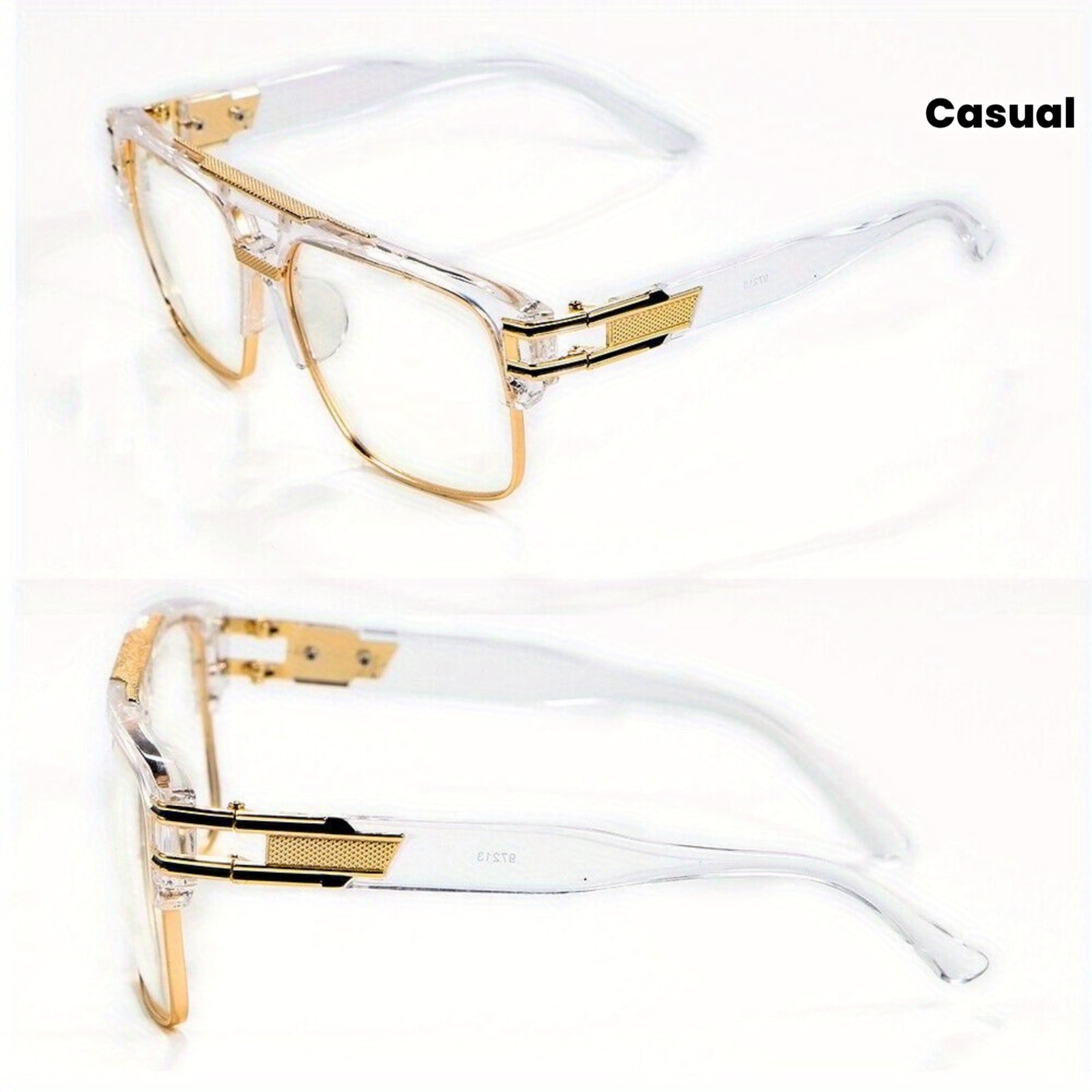 Fashion Men Glasses:  Vintage Hip Hop Style with Clear Lenses for Modern Comfort Everyday Wear