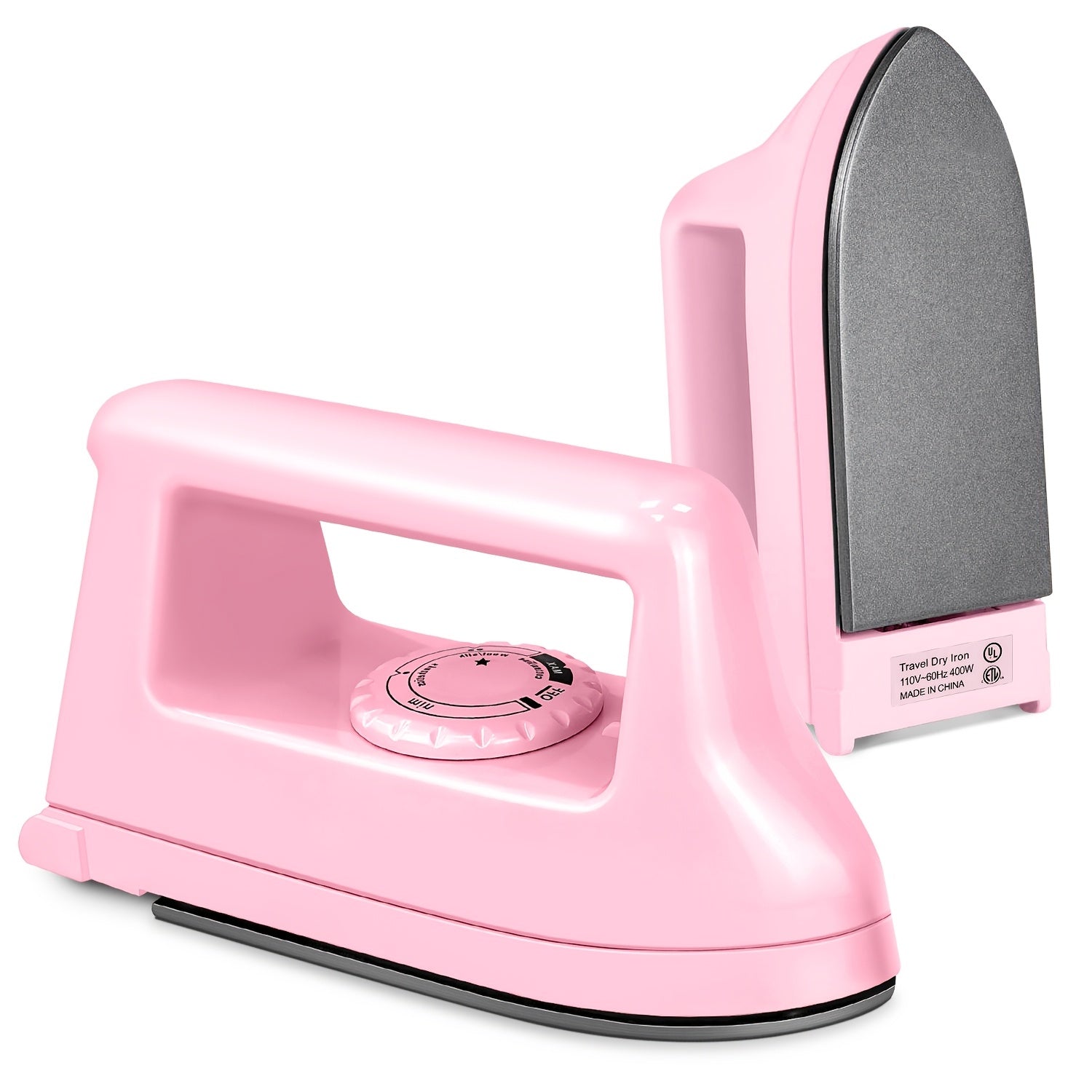 [Portable Mini Iron Heat Press] Mini 1pc Craft Iron Heat Press - 400W Portable Iron with Charging Base - Ideal for DIY T-Shirts, Shoes, Bags & Vinyl Projects