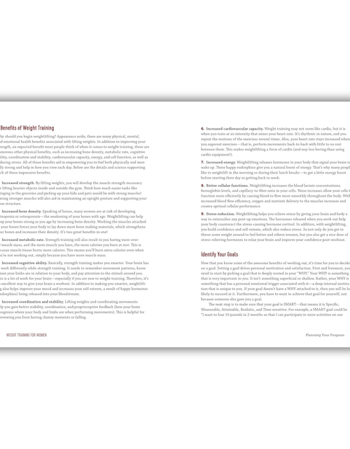 Load image into Gallery viewer, Weight Training for Women: Exercises and Workout Programs for Building Strength with Free Weights (Spiral Bound Book)
