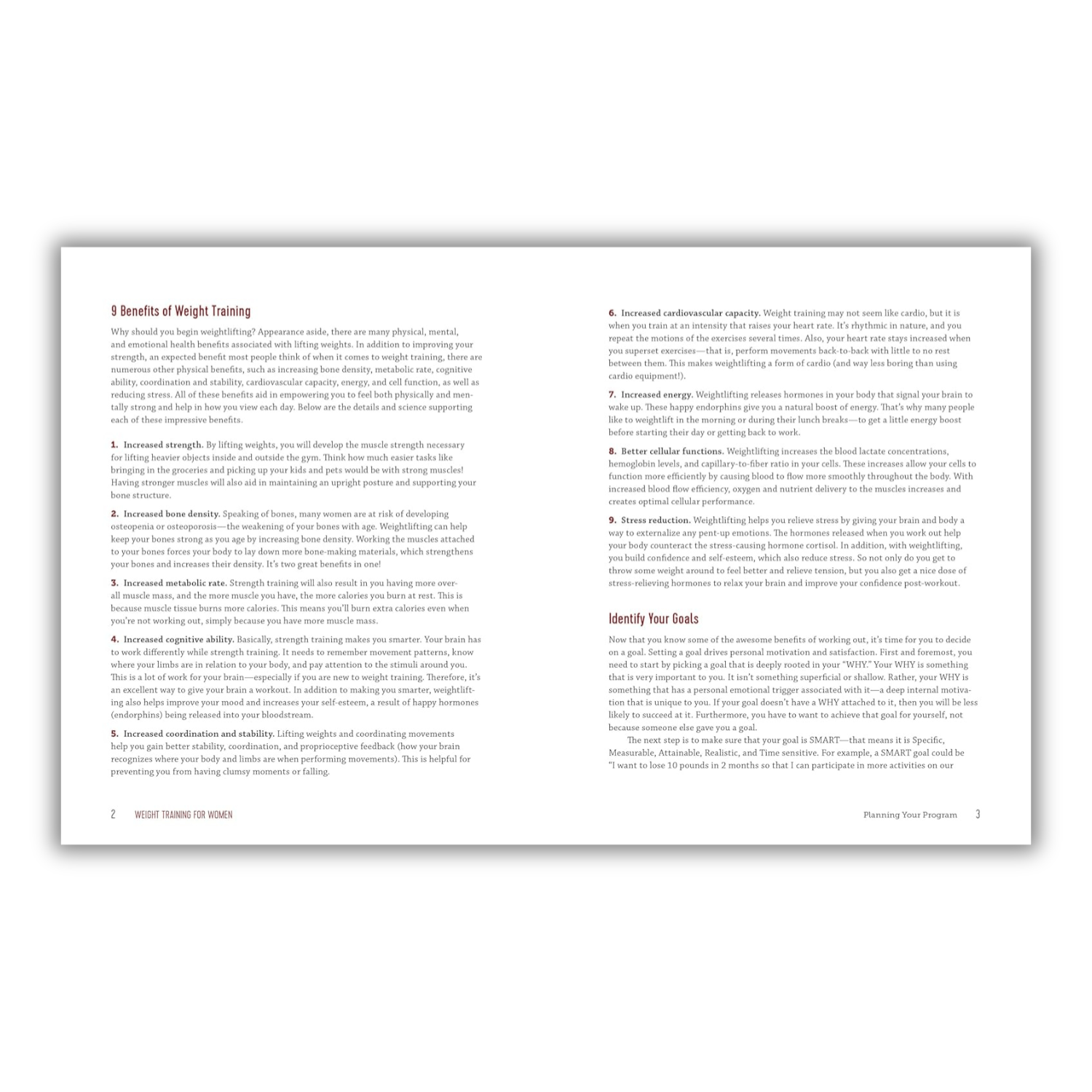 Weight Training for Women: Exercises and Workout Programs for Building Strength with Free Weights (Spiral Bound Book)