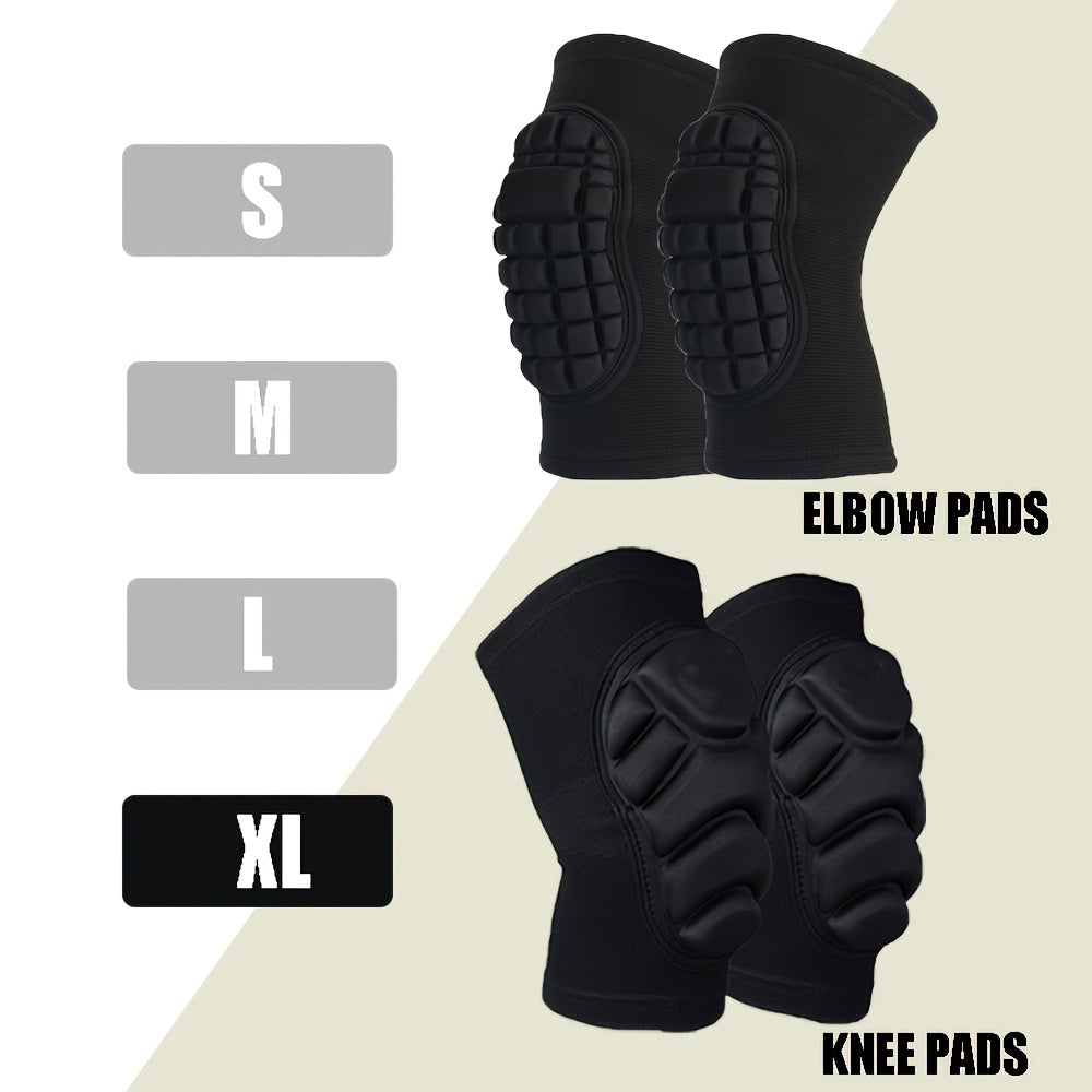 2pcs/4pcs Universal Men's and Women's Knee and Elbow Equipment Set - Adjustable cushioning pads, made of moisture-wicking fabric | Suitable for all-day comfortable experiences during training, yoga, hiking, sports and heavy p