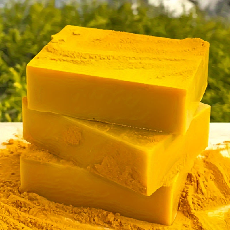 3pcs Turmeric & Kojic Acid Soap Bars - Brightening, Deep Cleansing for Face & Body, Gentle on All Skin Types, Paraben-Free,