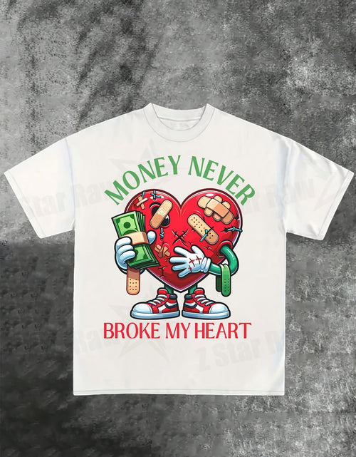 Load image into Gallery viewer, [Cotton T-shirt] Cotton Unisex Loose Style Money Never Broke My Heart, Men&#39;s Round Neck Short-sleeved Casual T-shirt
