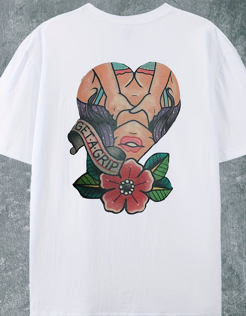 Load image into Gallery viewer, Get A Grip, Street Style, (Cotton T-shirt) Men Round Neck Short-sleeved Cotton Casual T-shirt, Loose Style, Versatile,
