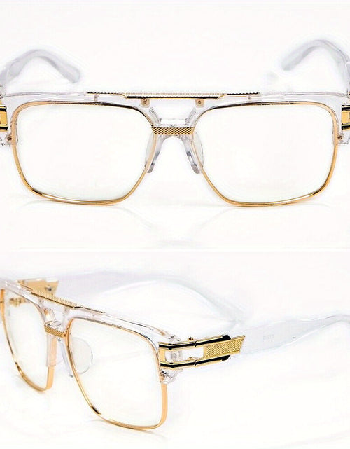 Load image into Gallery viewer, Fashion Men Glasses:  Vintage Hip Hop Style with Clear Lenses for Modern Comfort Everyday Wear
