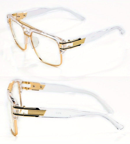 Fashion Men Glasses:  Vintage Hip Hop Style with Clear Lenses for Modern Comfort Everyday Wear