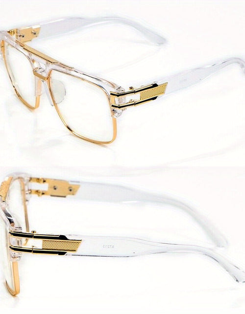 Load image into Gallery viewer, Fashion Men Glasses:  Vintage Hip Hop Style with Clear Lenses for Modern Comfort Everyday Wear
