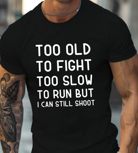 Cool shooting enthusiast statement  pure cotton men's T-shirt comfort fit, 1 pc, 100% cotton T-shirt