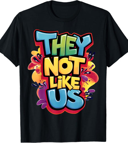 THEY NOT LIKE US T-Shirt Comfortable Short Sleeve Cotton Crew Neck T-Shirt, Casual Soft Men's T-Shirt Summer Tee