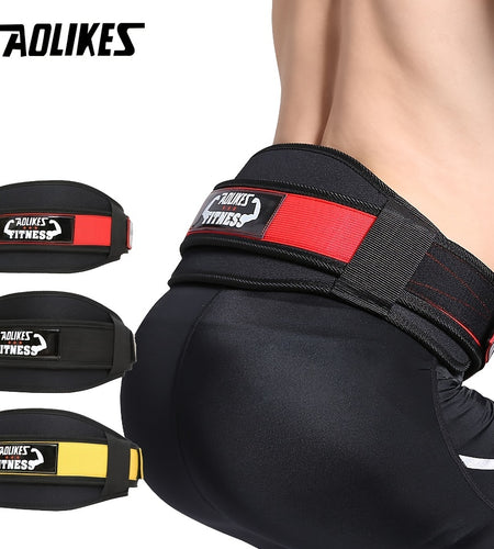 [Heavy Duty Weightlifting Belt]  Adjustable Weightlifting Belt for Men & Women - Pull-On Closure, Breathable Mesh, Ergonomic Design for Squats, Deadlifts, Gym Training - Black/Red/Yellow, Core Support, Sleek Sporty Look