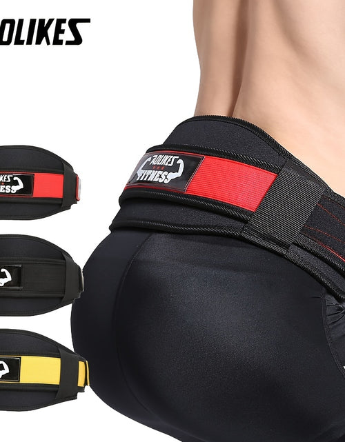 Load image into Gallery viewer, [Heavy Duty Weightlifting Belt]  Adjustable Weightlifting Belt for Men &amp; Women - Pull-On Closure, Breathable Mesh, Ergonomic Design for Squats, Deadlifts, Gym Training - Black/Red/Yellow, Core Support, Sleek Sporty Look
