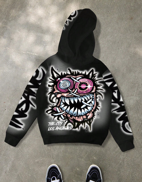 Load image into Gallery viewer, Men&#39;s Graffiti Hoodie - Stretchy Fabric, Comfortable Fit, Unisex Apparel, All-Season Pullover Sweatshirt with Hood
