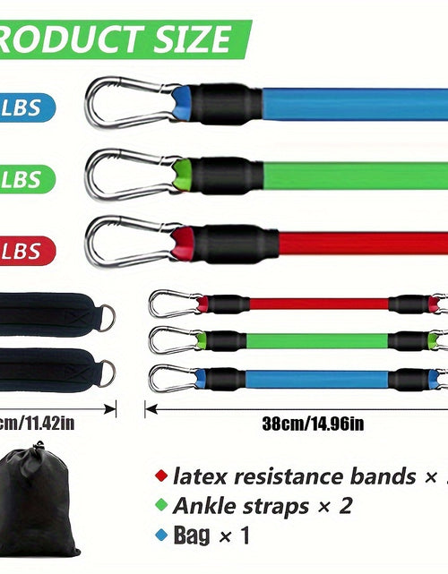 Load image into Gallery viewer, 5pcs Ankle Resistance Bands, Ankle Bands For Working Out With Cuffs, Resistance Bands For Leg &amp; Butt Training, Ankle Straps With Exercise Bands
