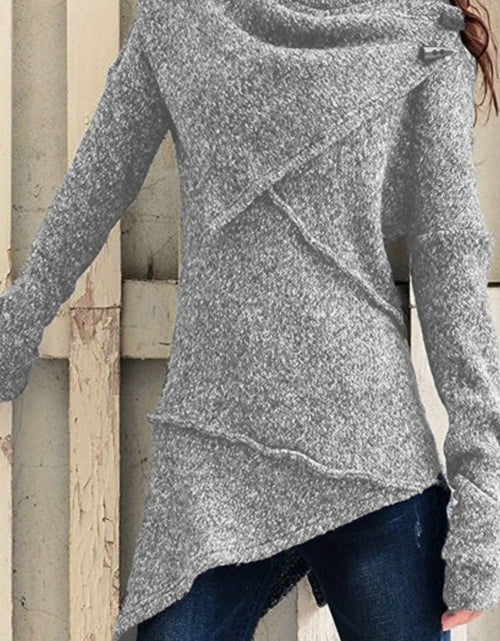 Load image into Gallery viewer, Elegant Women&#39;s Sweater Jacket - Machine Washable, Warm Material, Stylish Pullover - Fall/Winter Outerwear, Modern Knitwear, Women&#39;s Clothing
