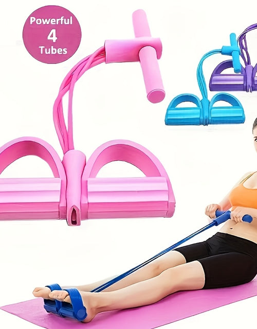 Load image into Gallery viewer, Home Gym Resistance Bands - 4 Elastic Tubes, Suitable for Full Body Exercise, Abdominal Exercise, Rowing Machine and Fitness Equipment - Enhance Strength and Flexibility
