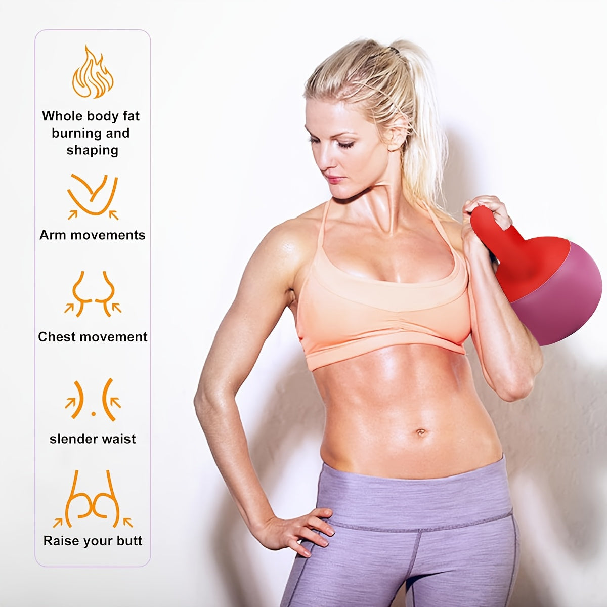 [Rose Red Soft Kettlebell] 1pc Rose Red Soft PE Polyethylene Kettlebell - 5-30LB, Enhancing Strength, Suitable for Home Fitness and Gym