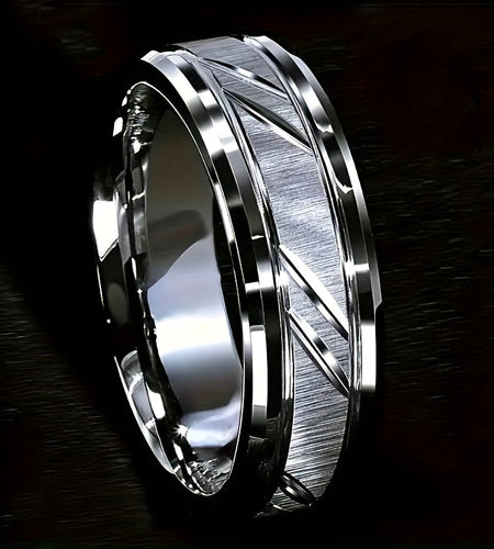 Durable Brushed Titanium Steel 1 6/8MM Couple Ring - Scratch Resistant, Fashionable - Perfect For Proposal, Engagement, Wedding, Anniversary Gift