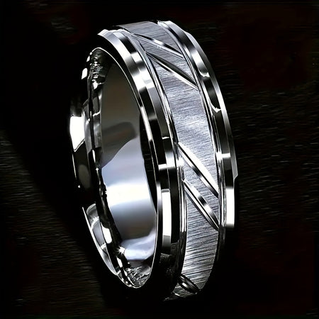 Durable Brushed Titanium Steel 1 6/8MM Couple Ring - Scratch Resistant, Fashionable - Perfect For Proposal, Engagement, Wedding, Anniversary Gift