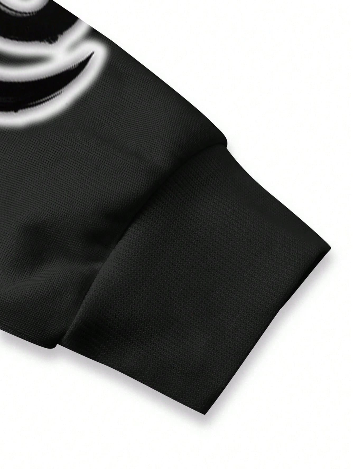 Men's Graffiti Hoodie - Stretchy Fabric, Comfortable Fit, Unisex Apparel, All-Season Pullover Sweatshirt with Hood