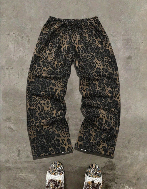 Load image into Gallery viewer, [Leopard Print, Sweatpants] Bold Graphic, Leopard Print Sweatpants - Men Jungle Joggers with Drawstring Waist, All-Season Casual Pants for Everyday &amp; Formal Outfits - Streetwear Essentials
