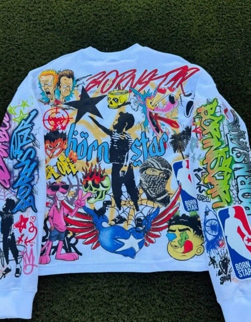 Load image into Gallery viewer, Casual Hip-Hop Inspired High Street Fashion Brand Loose Long-Sleeve Top for Men
