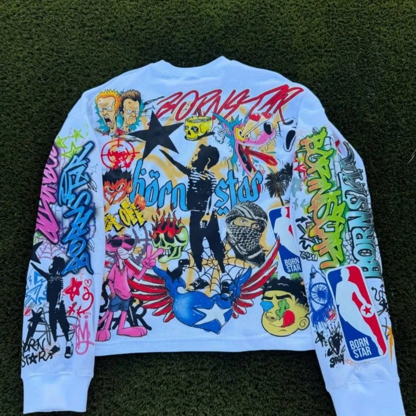 Casual Hip-Hop Inspired High Street Fashion Brand Loose Long-Sleeve Top for Men