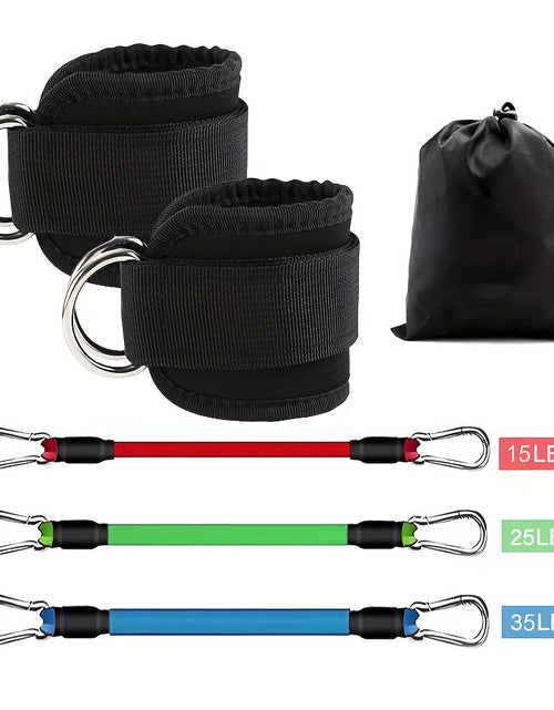 Load image into Gallery viewer, 5pcs Ankle Resistance Bands, Ankle Bands For Working Out With Cuffs, Resistance Bands For Leg &amp; Butt Training, Ankle Straps With Exercise Bands
