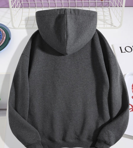 Don't Let My Pretty Face Fool You, I Am A Beast Printed Women's Plain Long Sleeve Drawstring Hooded Loose Casual Sweatshirt