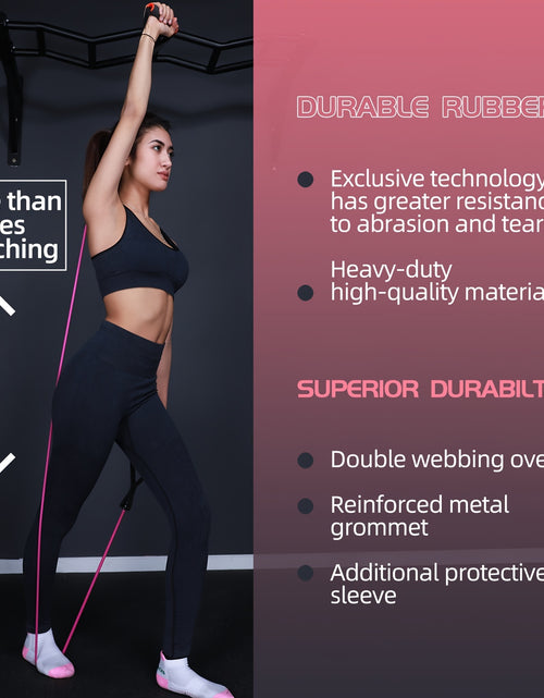 Load image into Gallery viewer, High Quality Latex Resistance Band With Big Handles And Door Anchor, Exercise Bands, Workout Bands, Suitable For Fitness Strength Training, Yoga, Pilates, Home Gym
