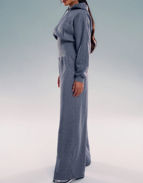 Load image into Gallery viewer, Women&#39;s Casual Solid Color Hooded Zipper Jumpsuit - Long Sleeve Elastic Waist Pantsuit, Machine Washable Spring &amp; Autumn Outfit for Casual Attire, Comfortable Leisurewear, Durable Leisurewear
