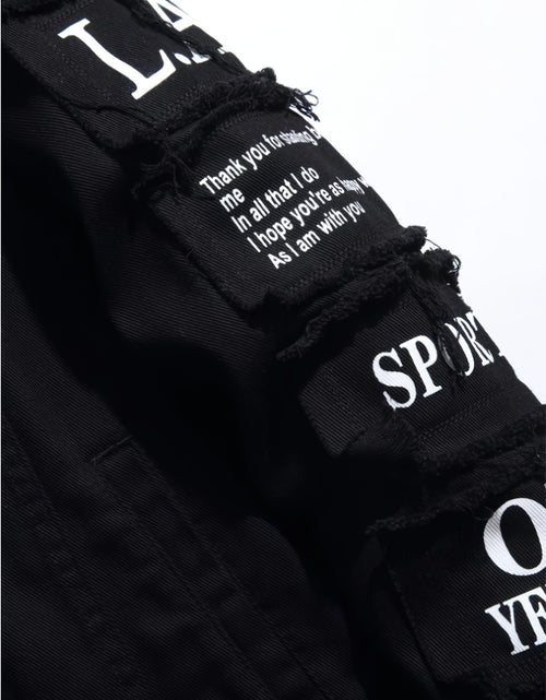 Load image into Gallery viewer, Men&#39;s Heavyweight Denim Jacket - Oversized Retro Streetwear Coat with 3D Patchwork Design, Single-Button Closure, Machine Washable, 4-Pocket Construction (Yellow/Black)
