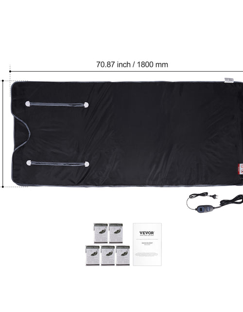 Load image into Gallery viewer, Sauna Blanket for Detoxification, Portable Far Infrared Sauna for Home, Oxford Sauna Bag w/ Arm Holes &amp; Carbon Fiber Heating, 1-6 Level Adjustable Temp 95-176, 5-60 Minutes Timer, 71 x 31 in
