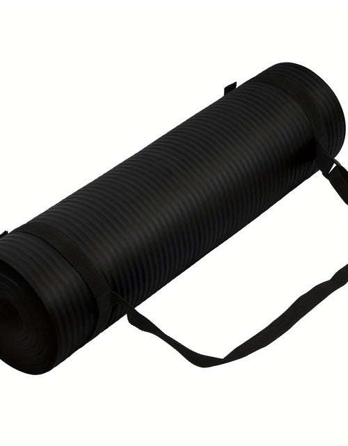 Load image into Gallery viewer, High-quality NBR rubber yoga mat, extra thick and wide, non-slip and durable, ideal for fitness and dance training, comes with a carrying strap, size 183*61*0.8cm/6.0*2.0*0.02 feet, perfect gift for birthdays, Easter, Mother&#39;
