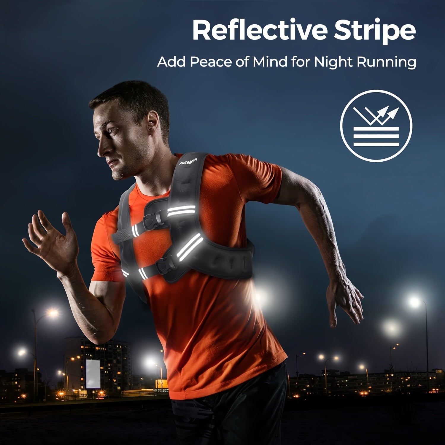 Weighted Vest  6lb/25lb/30lb/46lb with Reflective Stripe & Adjustable Detachable Pouch - Unisex Workout Vest for Strength Training, Running, Walking, Jogging - Deeper Back Mesh Pocket, Ideal for Men & Women