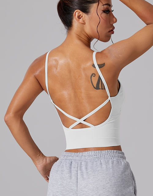 Load image into Gallery viewer, [Comfortable Yoga Top] Comfortable Single-Pack Women Backless Cross Strap Fitness Yoga Tank Top | Wearable Bra Innerwear for Outdoor Casual Sports
