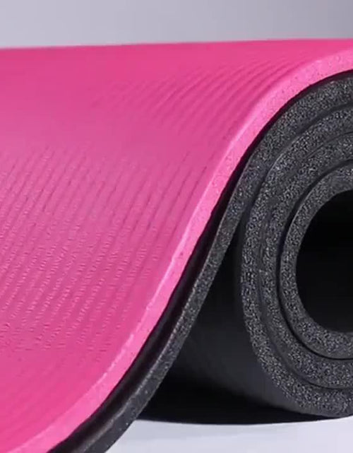 Load image into Gallery viewer, High-quality NBR rubber yoga mat, extra thick and wide, non-slip and durable, ideal for fitness and dance training, comes with a carrying strap, size 183*61*0.8cm/6.0*2.0*0.02 feet, perfect gift for birthdays, Easter, Mother&#39;
