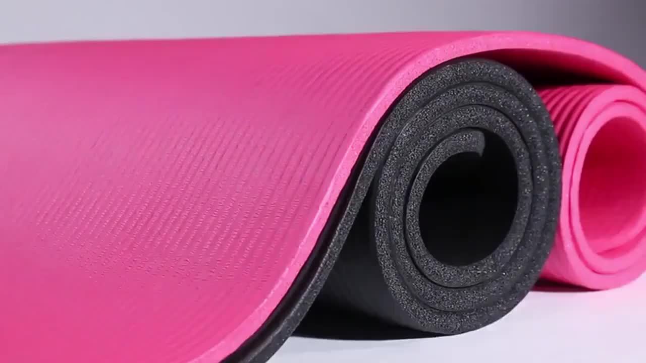 High-quality NBR rubber yoga mat, extra thick and wide, non-slip and durable, ideal for fitness and dance training, comes with a carrying strap, size 183*61*0.8cm/6.0*2.0*0.02 feet, perfect gift for birthdays, Easter, Mother'