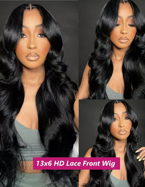 Load image into Gallery viewer, 13X6 Lace Front Wigs Human Hair 200 Density Body Wave HD Lace Front Wigs Human Hair 13X6 HD Lace Frontal Glueless Wigs Human Hair Pre Plucked Brazilian Virgin Human Hair Wig for Women (28 Inch)
