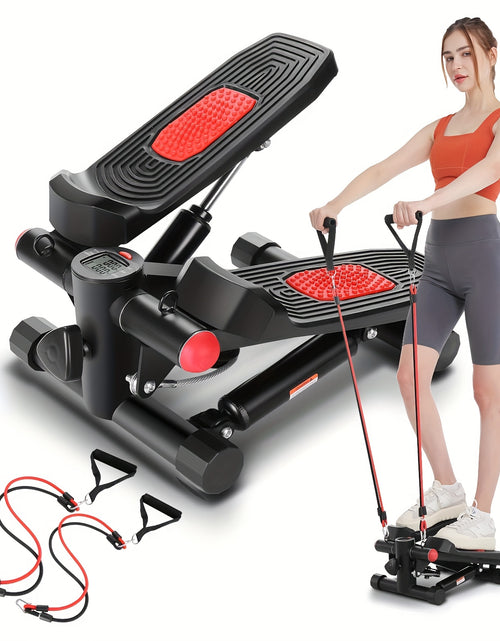 Load image into Gallery viewer, Lightweight Fitness Stepper With 2pcs Resistance Bands, Pedal Exerciser With LCD Monitor, Max Weight 250LBs
