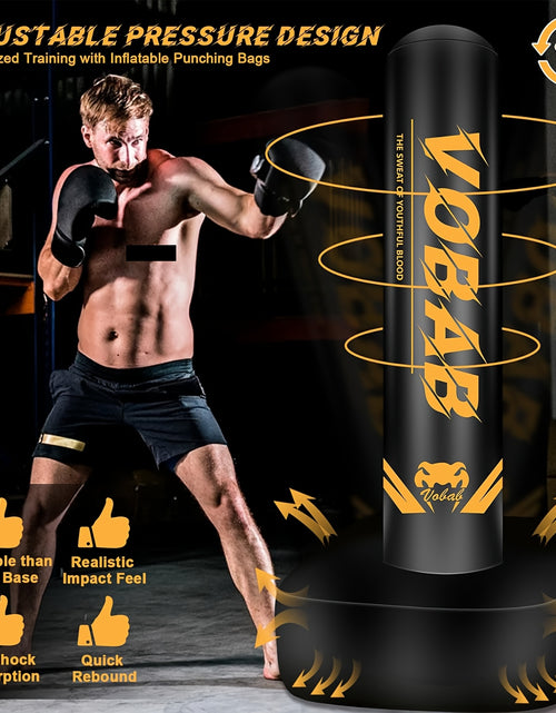 Load image into Gallery viewer, 70&quot; Heavy Punching Bag With Stand For Adults, Freestanding Boxing Bag For Men Women MMA Thai Fitness Karate Muay Beginners
