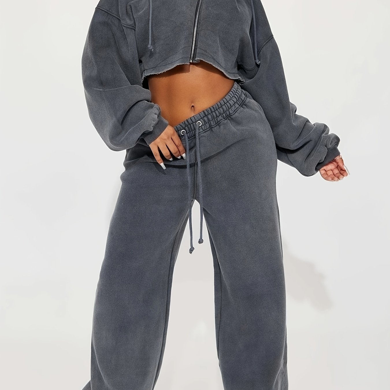 Casual Lounge 2pcs Set, Casual Warm Lounge Sets for Women , Hoodies Sweatshirt And Sweatpants Set