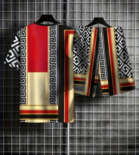 Men's Comfortable Sports Suit - 3D Digital Print, Breathable, Casual Wear