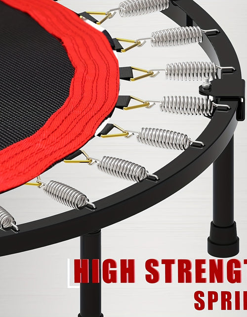Load image into Gallery viewer, Mini Trampoline 450/550 LBS Foldable with Bungees - 40&quot; U-Shaped Adjustable Foam Handle - Stable &amp; Quiet Exercise Rebounder for Adults - Indoor/Outdoor Workout - Black - Trampoline for Exercise

