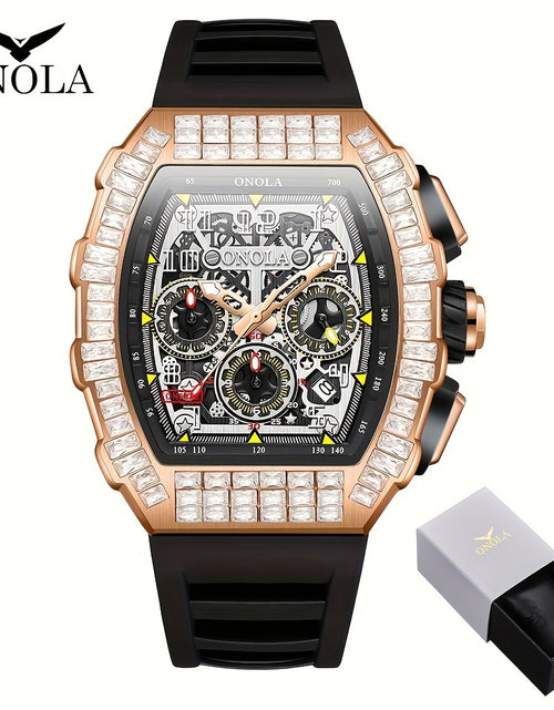Load image into Gallery viewer, Men Automatic Mechanical Watch, Barrel Shape Hollow Tourbillon, Date Display, High-quality 3ATM Waterproof, Suitable For Casual And Formal Occasions, Daily Wear, Luxurious Sports Watch
