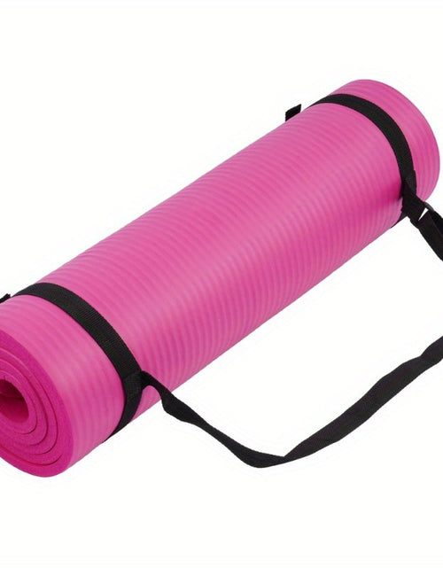 Load image into Gallery viewer, High-quality NBR rubber yoga mat, extra thick and wide, non-slip and durable, ideal for fitness and dance training, comes with a carrying strap, size 183*61*0.8cm/6.0*2.0*0.02 feet, perfect gift for birthdays, Easter, Mother&#39;
