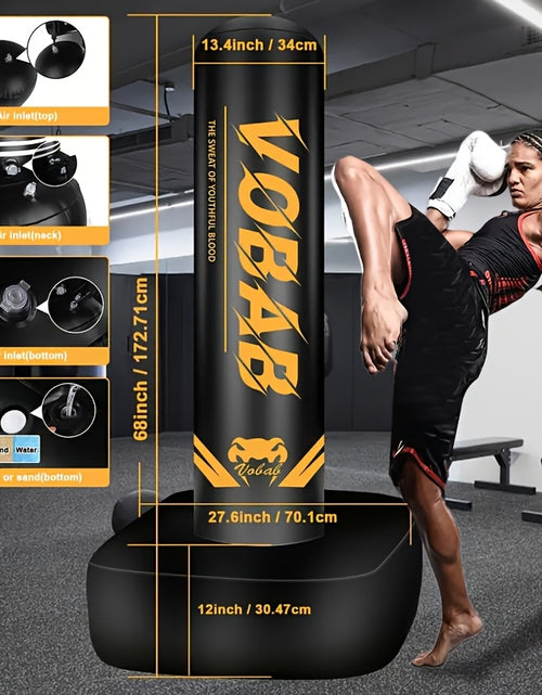 Load image into Gallery viewer, 70&quot; Heavy Punching Bag With Stand For Adults, Freestanding Boxing Bag For Men Women MMA Thai Fitness Karate Muay Beginners

